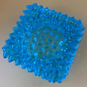 Blue Hobnail Glass Votive Holder, Fenton Glass Art, Unique Gift for Her, Collectible Blue Votive, Retro Home Decor