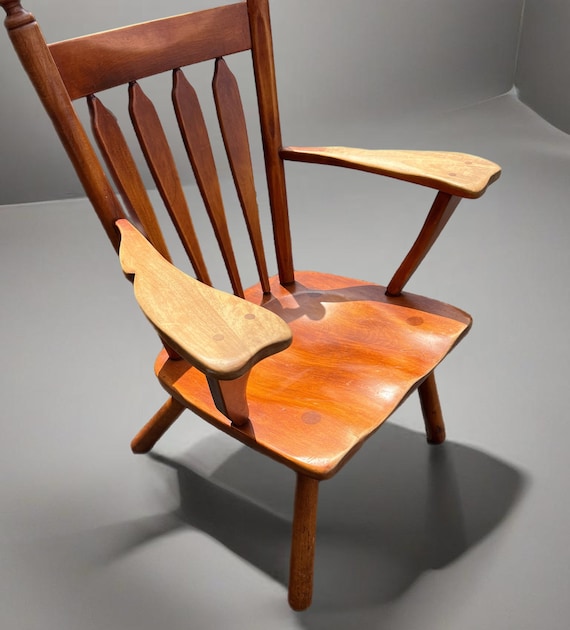 希少80s Lizie Arm Chairヴィンテージ 造形美 ポストモダン Vintage Cushman Colonial Creations Searsburg Round Post Chair No