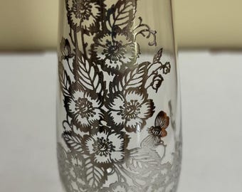 Vintage Silver on Crystal Vase By Silver City Lover Antiques and Vintage
