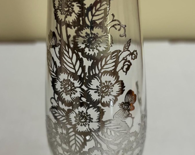Vintage Silver on Crystal Vase By Silver City Lover Antiques and Vintage