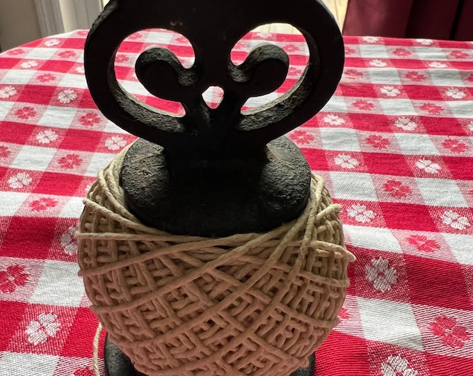 Vintage Owl Cast Iron String Yarn Holder, R. Welch Design, Victor England, String Stand, Lover Antiques and Vintage