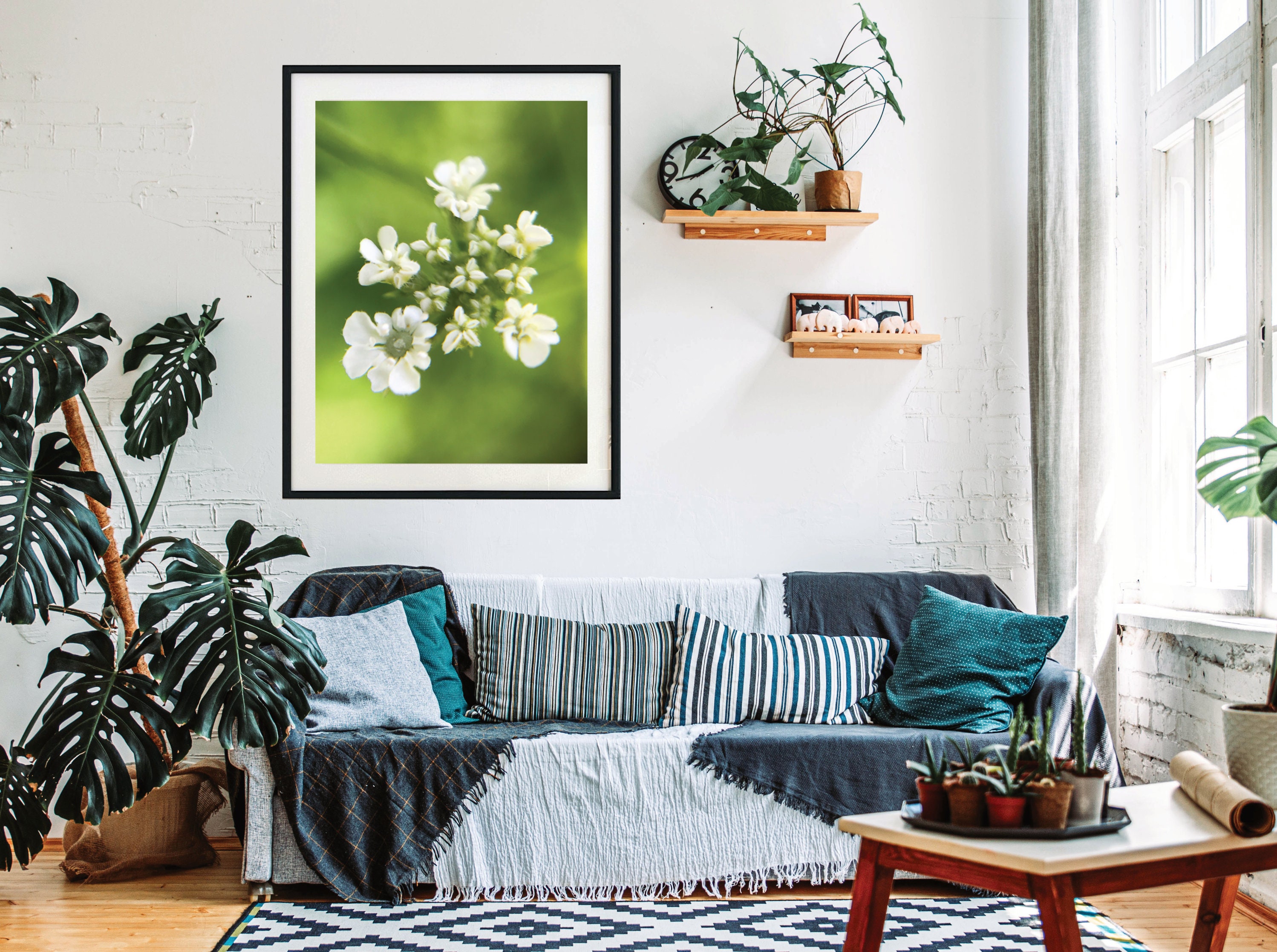 White Flower Print Flower Wall Art Floral Decor Instant Etsy Denmark