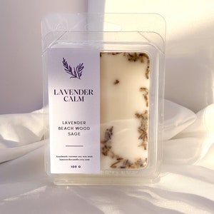 Lavendelgeurende was | echte lavendelbloesem | biologische sojawas | geurwas voor aromalamp | klein geschenk | wax melts | kamergeur