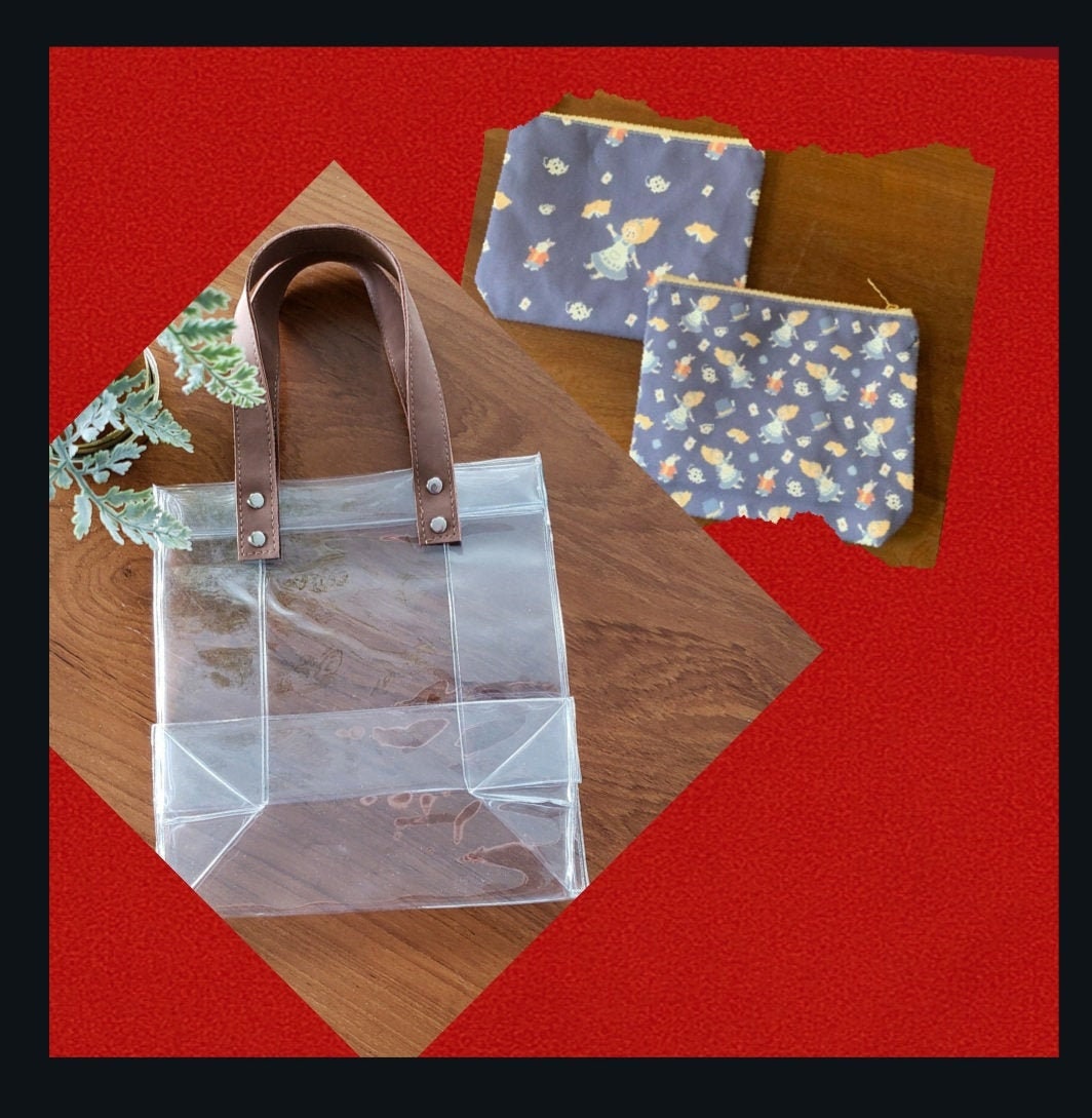 Clear PVC DIY Tote Bag Handbag Making Handmade Gift Bags Craft Accessories  Tool Set Birthday Holiday DIY PVC Bag