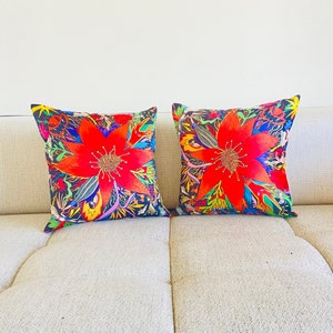 Luxury Velvet Pillow Cover, Velvet Cushion Case, Velvet Style Cushion; High End Luxury Designer, Flowery Cushion Cover Interior Decorative