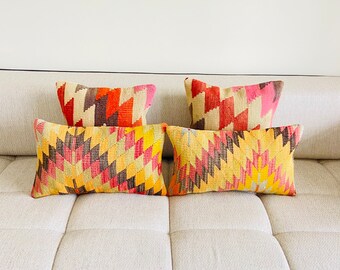 Vintage-inspired cushion covers for a rustic look