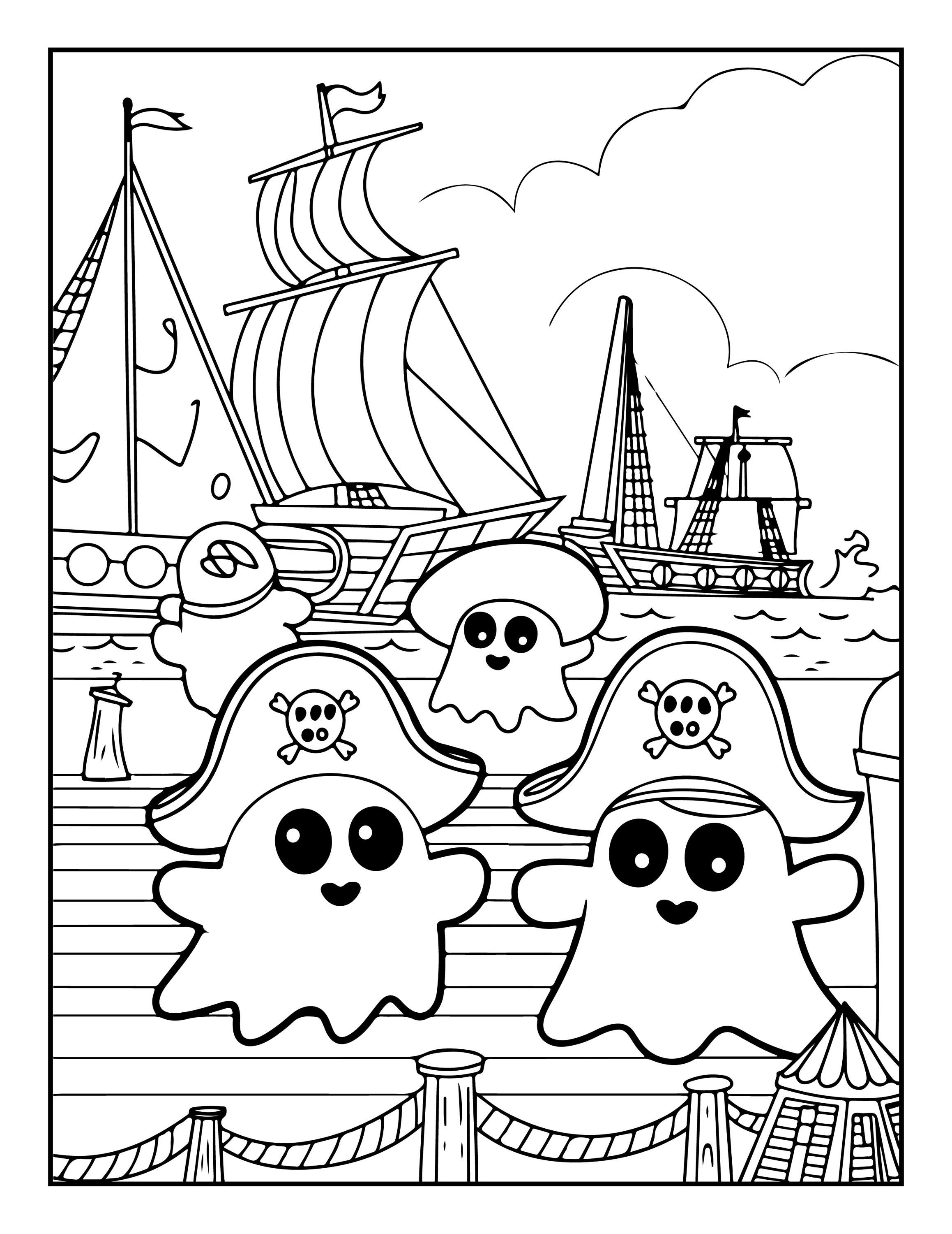 Creepy Friends Coloring Pages | 94 Spooky & Cute Halloween PDF ...