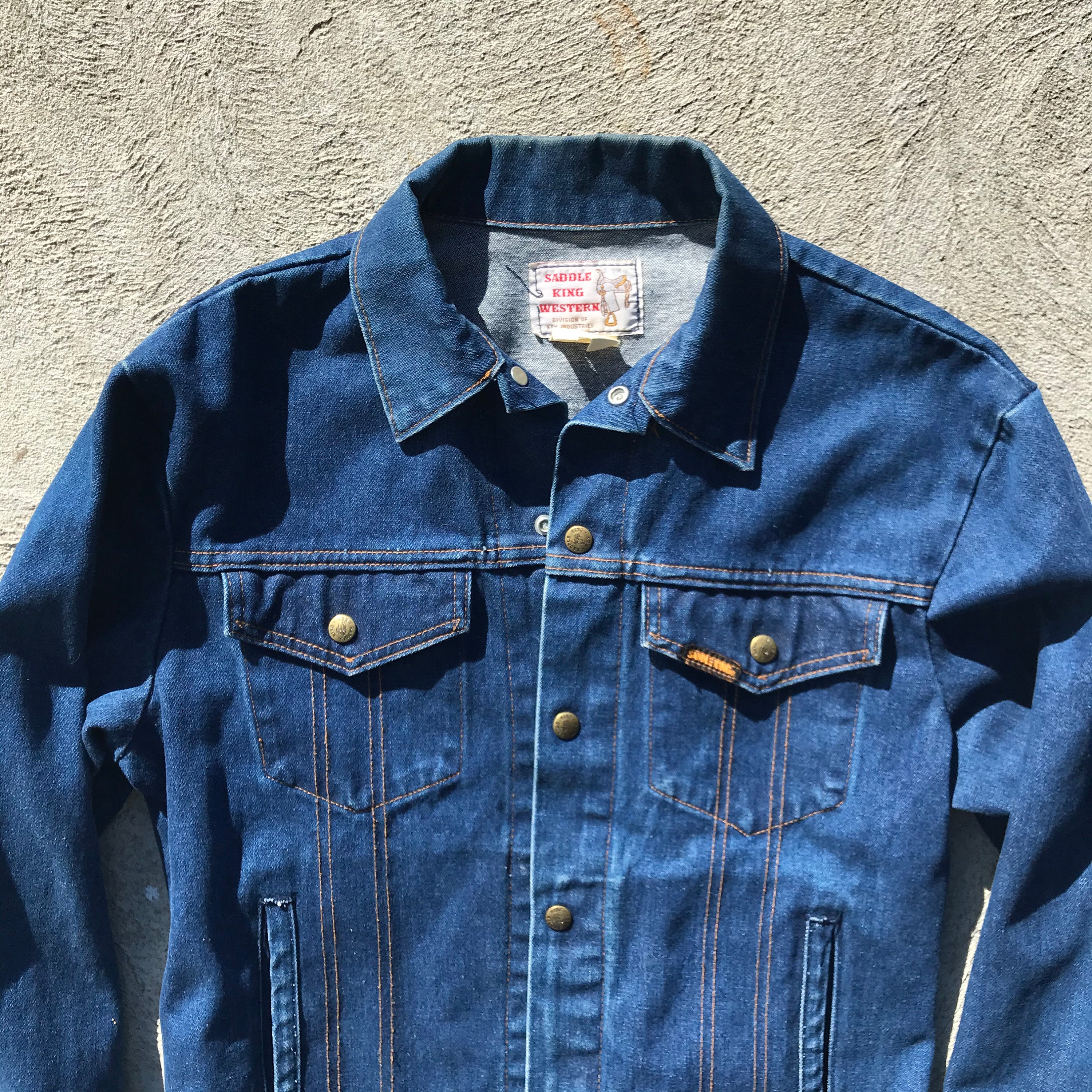 M Saddle King Western Denim Jacket 