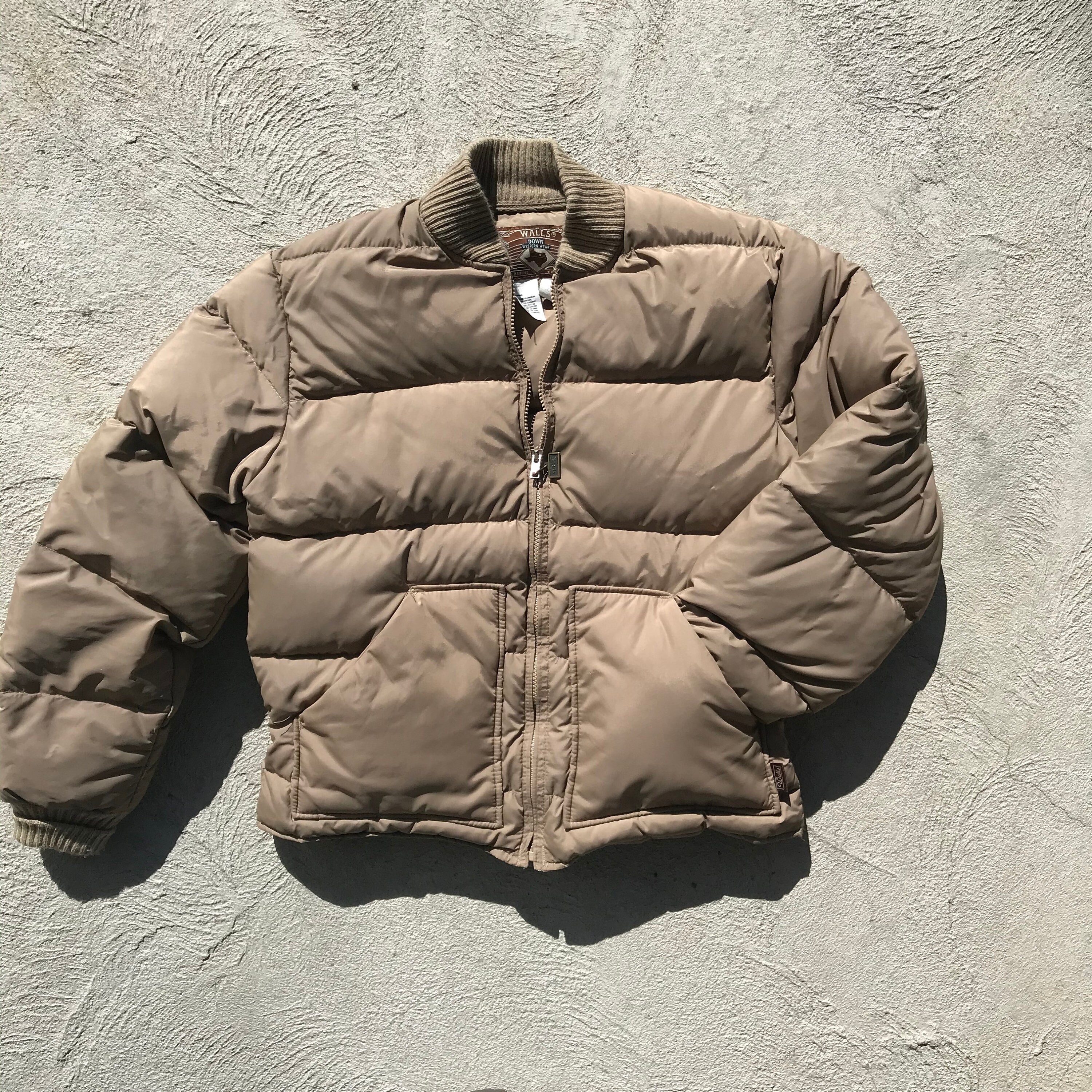 M 90s Walls Ranchwear Western Puffer Jacket Tan Beige Etsy Hong Kong