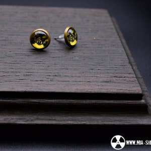 Stud Earrings &quot;Gas Mask&quot;