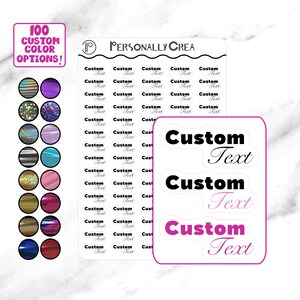 Stickers op maat: gepersonaliseerde plannerstickers in meer dan 100 kleuren of folieopties | Aangepaste tekststickers voor planners, tijdschriften en cadeaus
