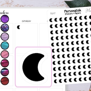 Petits autocollants métallisés lune / Beaucoup d'options de papier d'aluminium !