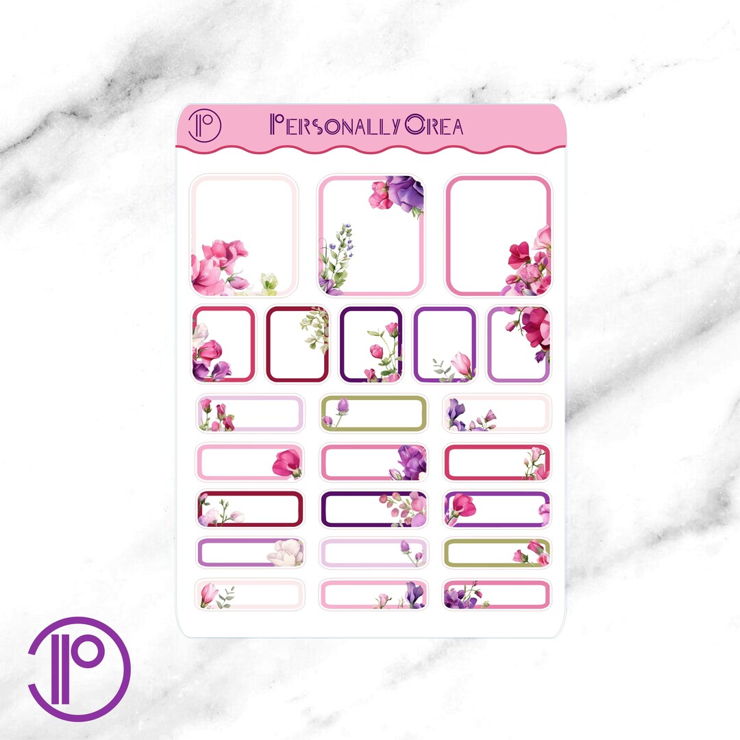 Digital Download - Digital Floral Planner Stickers | Rosy Bloom ...