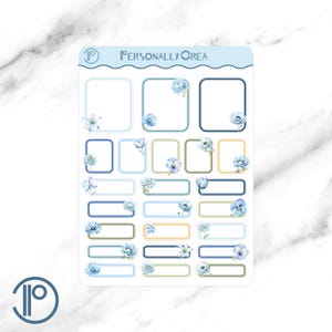 Plannerstickers - Bluebell Frost gemengde dozen - decoratieve bloemenstickers - functionele stickers voor planners en tijdschriften - Erin Condren