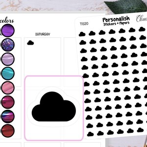 Piccoli adesivi con nuvolette meteorologiche in lamina / Molte opzioni in lamina!