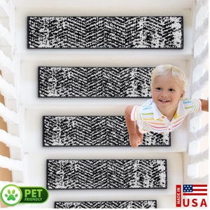 N•O•N  S•L•I•P  Stair Treads | Custom Size + Step Rugs | Rubber Backed + Stair Rug