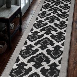 Extra Wide Width Custom Length Indoor Carpet Runner Rug for Hallway Entryway Kitchen Floor | Non Slip Skid Rubber Backed | Stain Resistant