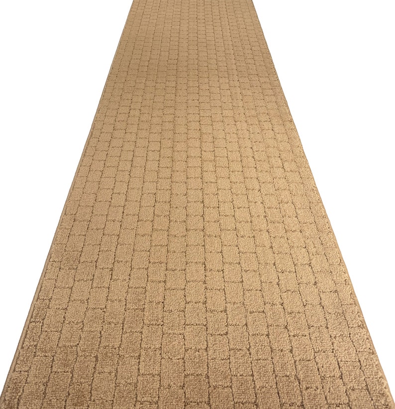 Tan-gold Modern Mosaic Pattern Carpet Runner Rug Mat for Subtle and ...