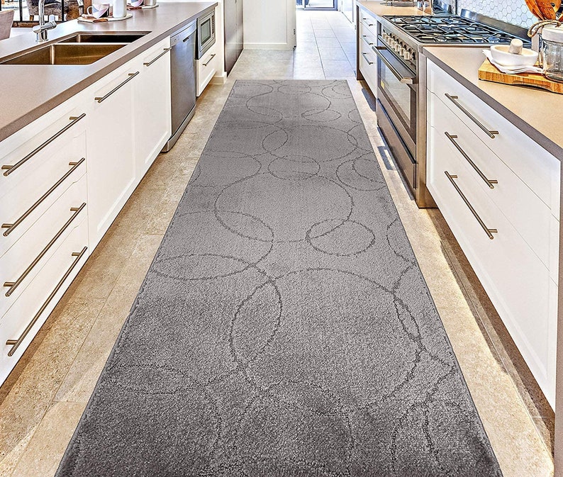 CUSTOM SIZE Gray Runner Rug for Extra Large Wide Long Hallways Etsy