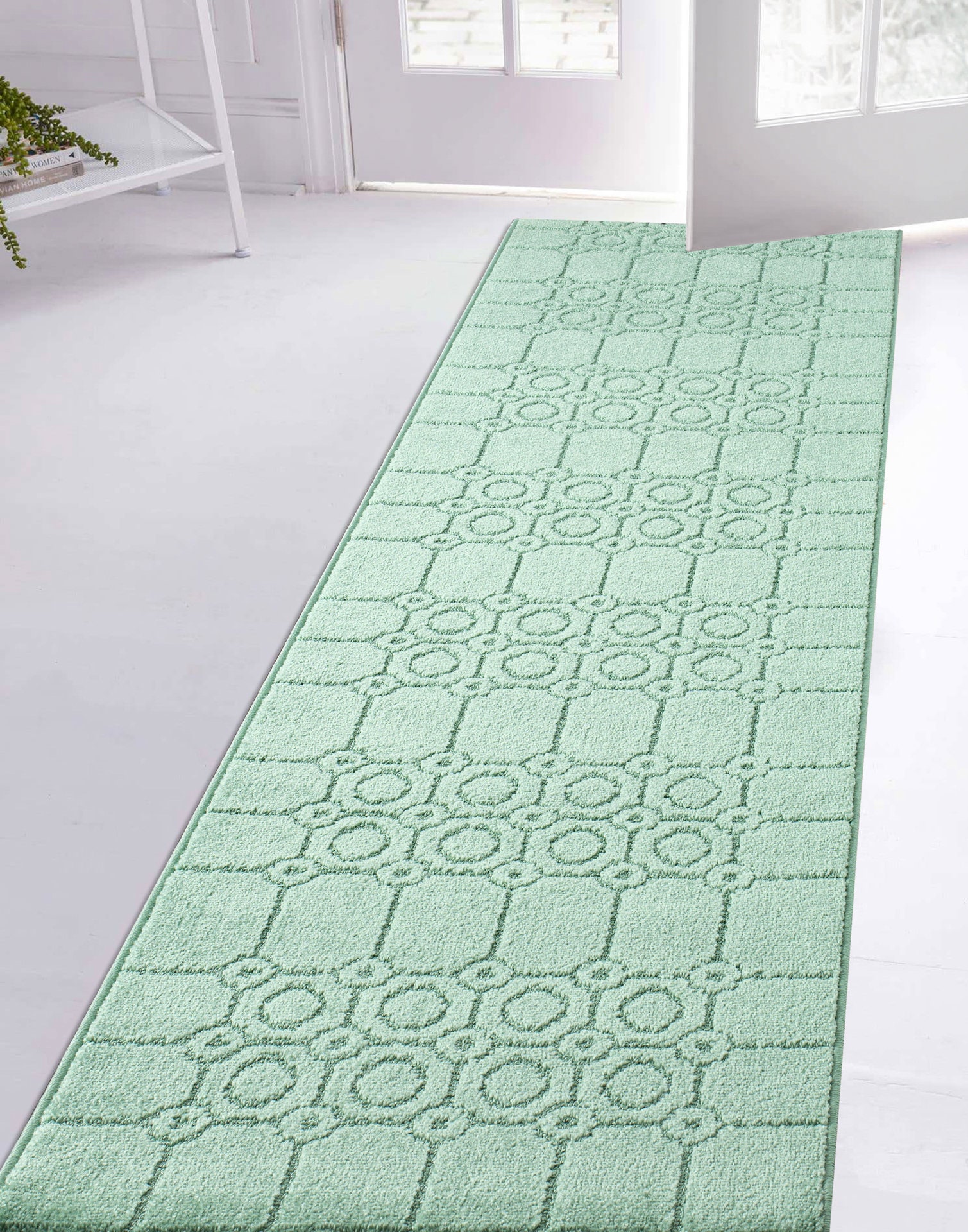 Custom Size Length Green Teal Carpet Runner Rug Mat for Etsy