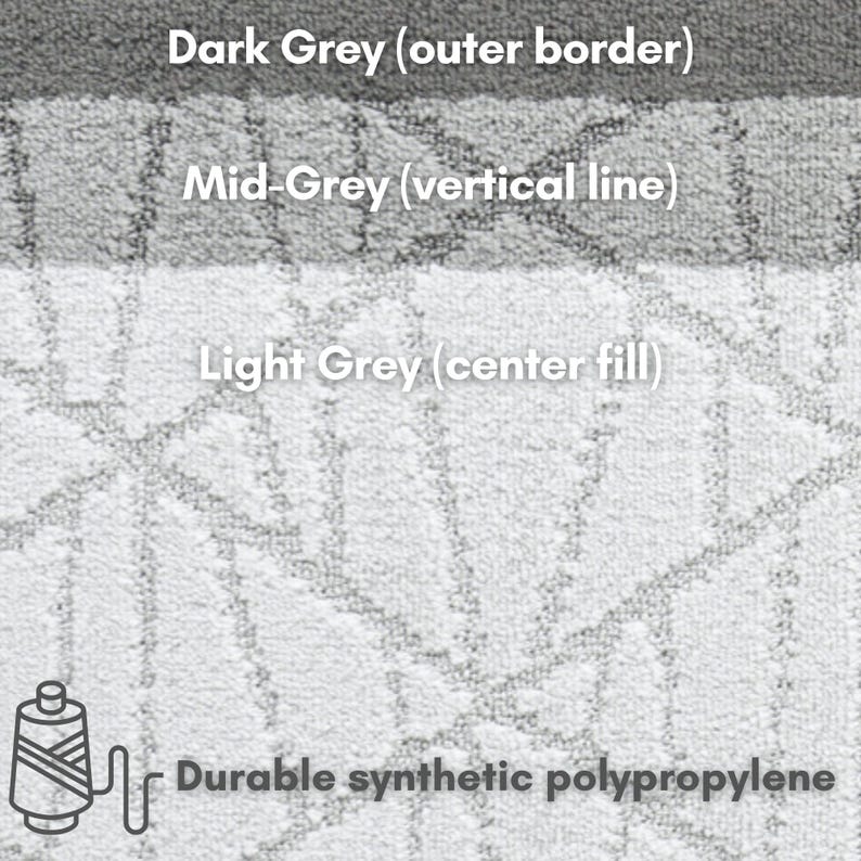 Rubber Backed Runner Rug | Made to Measure | Machine Washable & Pet Safe | Abstract Gray image 6