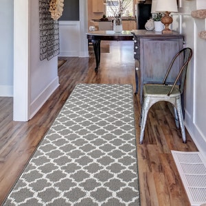 Custom Size Non Slip Hallway Entryway Foyer Anteroom Vestibule Lobby Runner Rug, 27-inch Wide Carpet Floor Mat, Narrow Long Hallway Decor image 1