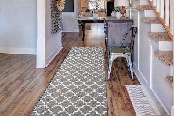 Custom Size Non Slip Hallway Entryway Foyer Anteroom Vestibule Lobby Runner Rug, 27-inch Wide Carpet Floor Mat, Narrow Long Hallway Decor