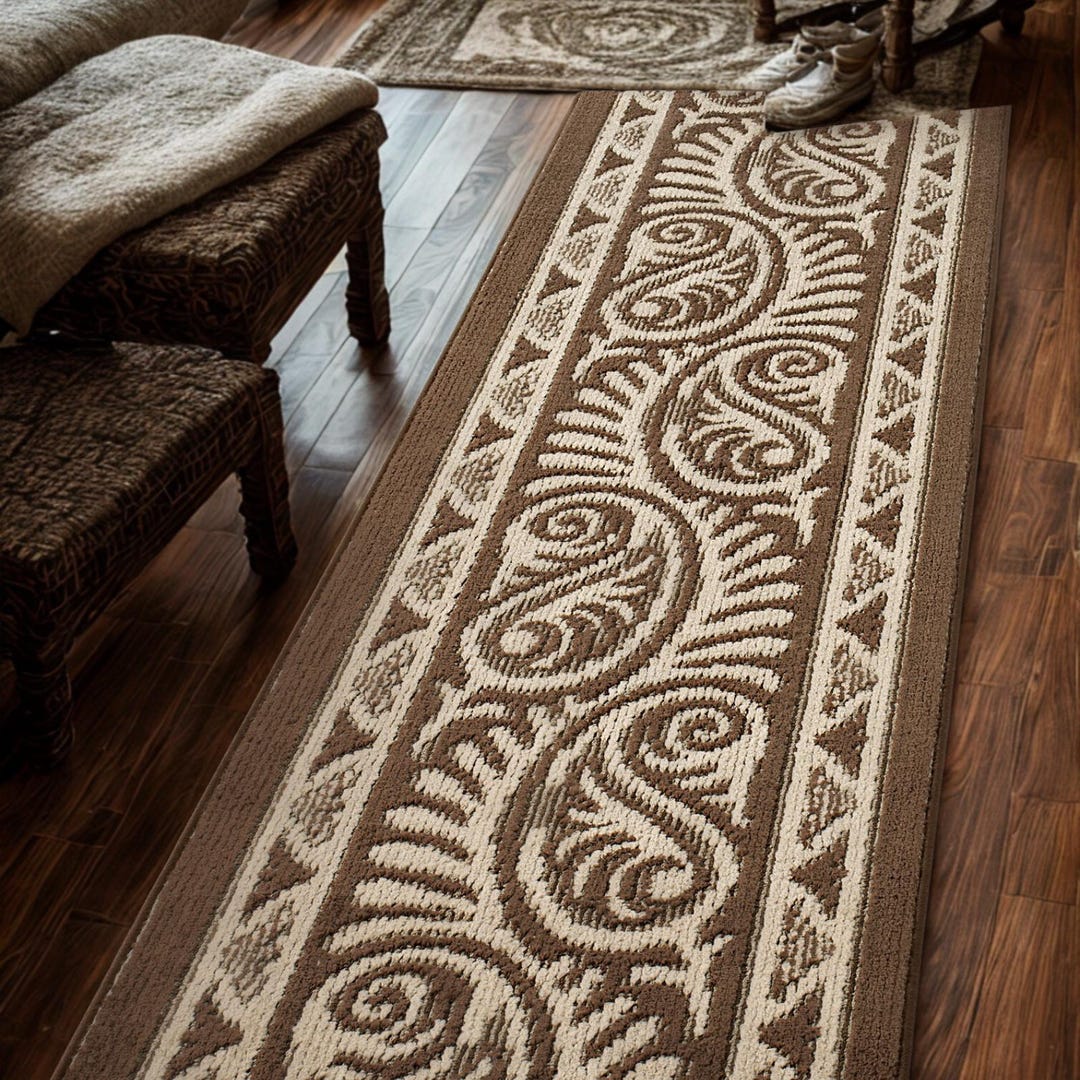 Unique Runner Rugs Custom Made to Length Boho Hallway Runner Rug • Machine Washable & Non ...