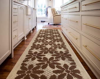 Customizable Length Rugs 80cm Wide Traditional Vintage Hallway Carpet American Style Floral Area with Non-Slip Backing Size : 80x950cm Customizable Length Rugs 80cm Wide Traditional Vintage Hallway Carpet American Style Floral Area with Non-Slip Backing Size : 80x950cm