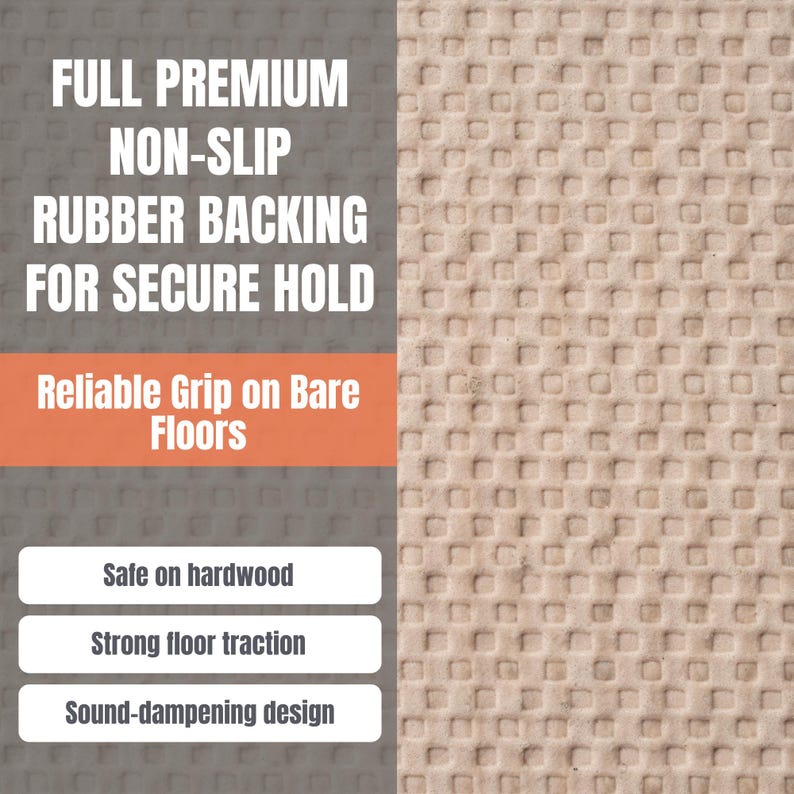 Integrated Rugs Custom Length Non-slip Runner Rug | Integrated Rubber Back - Pet Safe ...