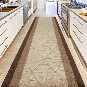Custom Size Carpet Runner ,Non Skid, Rubber Backed, Long Wide Hallway Stair Foyer Kitchen Floor Rug, Sold by the Foot,39&#39;&#39; Wide Width