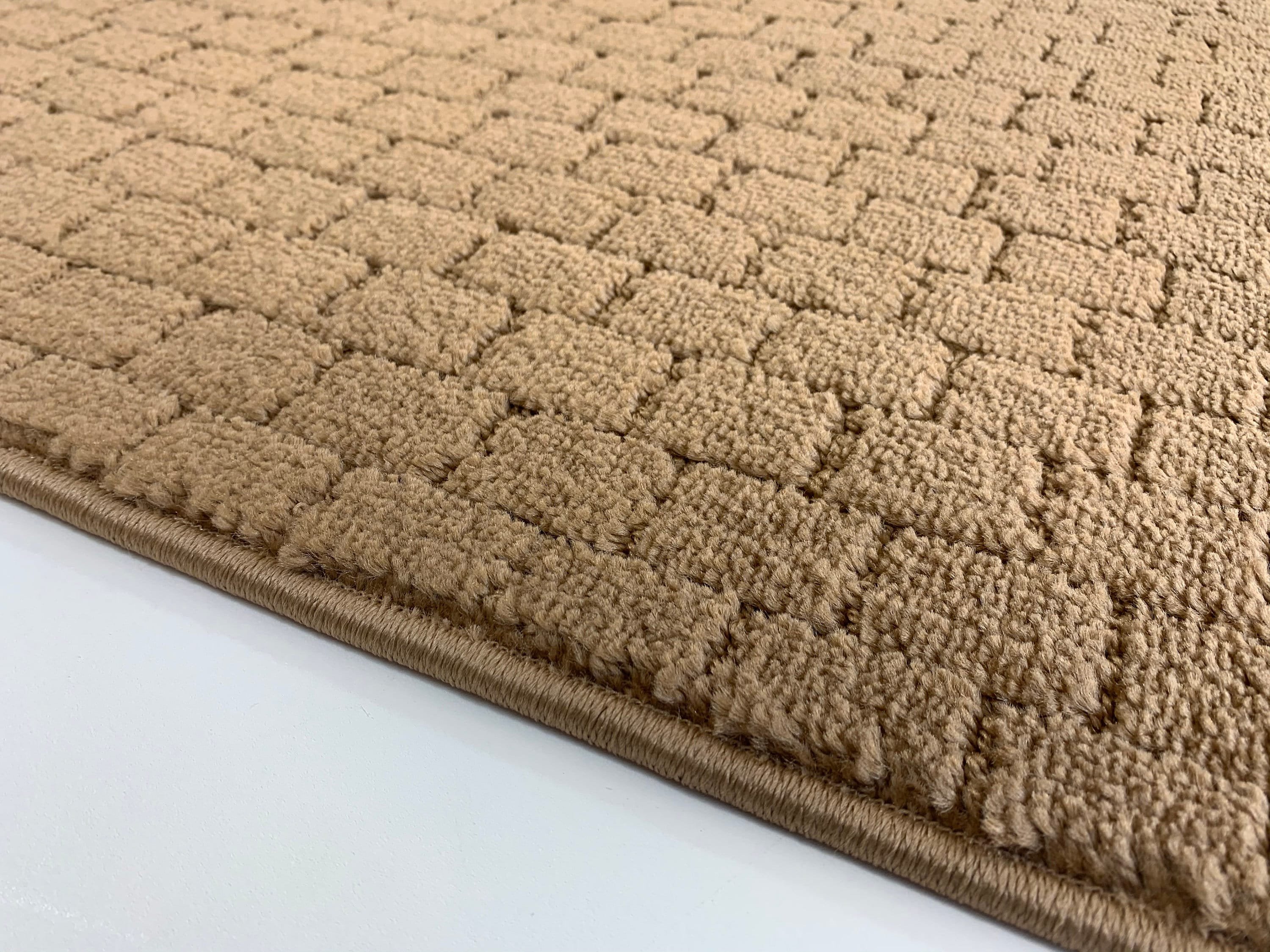 Tan-gold Modern Mosaic Pattern Carpet Runner Rug Mat for Subtle and ...