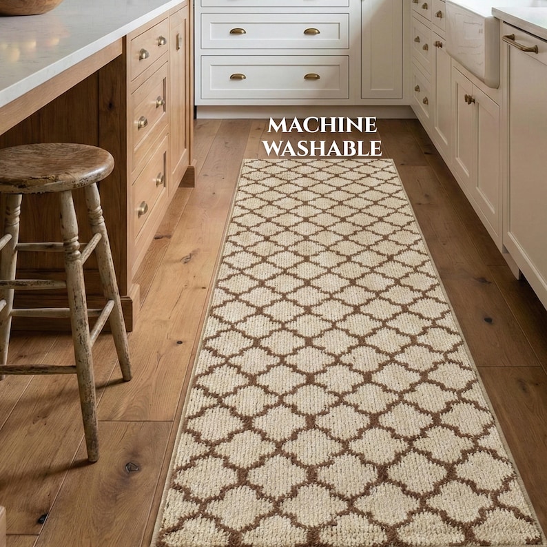 Frontgate Kitchen Rugs Trellis Hallway Kitchen Runner Rug | Custom Sizing | Non-slip ...