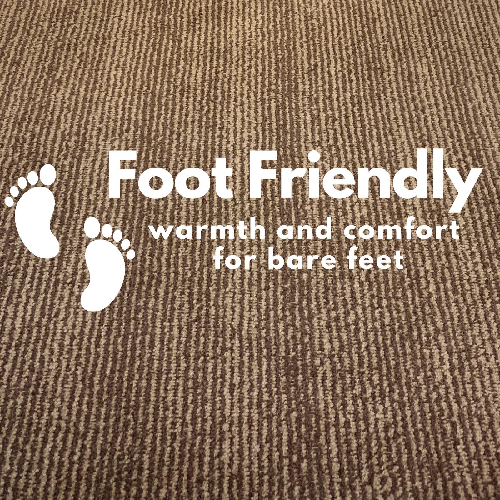 31x55 Rug 31 Inch Wide Custom Length Runner Rug | Non-skid & Washable | Brown Tan ...