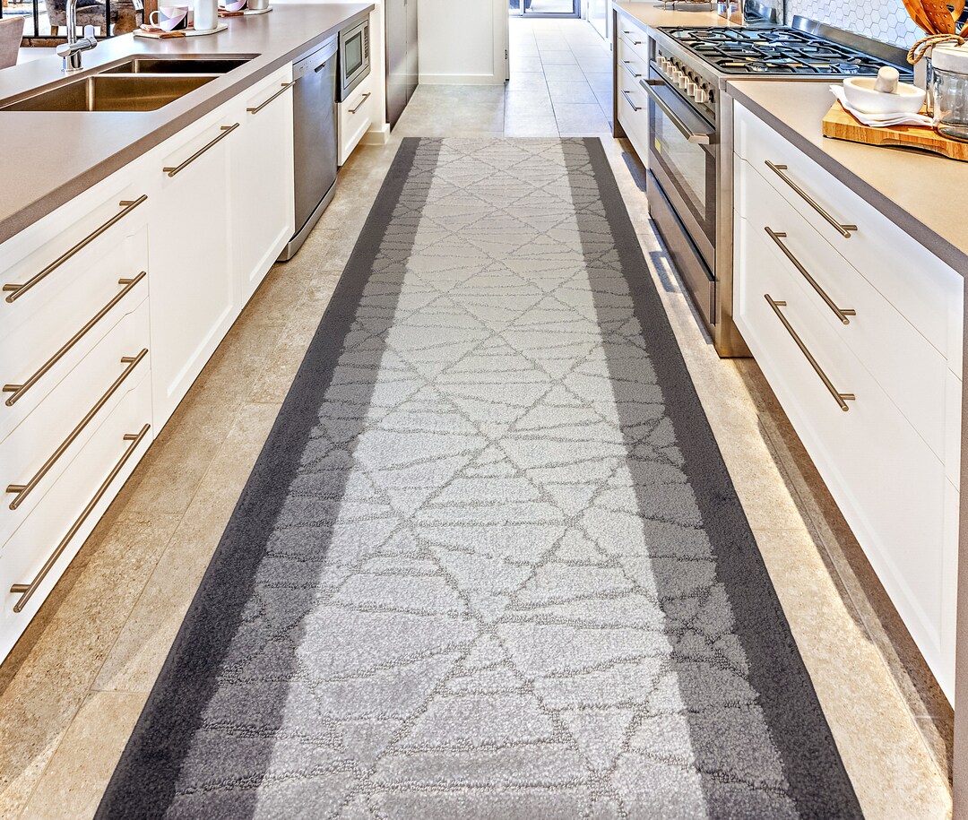 Gray Non Skid Carpet Runner Rug 31 Inch Wide X 6 8 10 12 15 20 Etsy