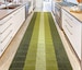 Wide Width CUSTOM Size Mod 70s Retro Vintage Style  Hallway Entryway Kitchen Laundry Carpet Runner Rug, Non Slip Rubber Back, Avocado Green 