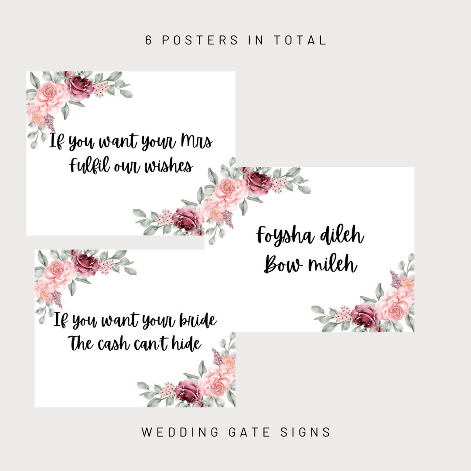 Wedding Gate Signs | Bengali Wedding | Wedding Entrance Sign | Bridal ...