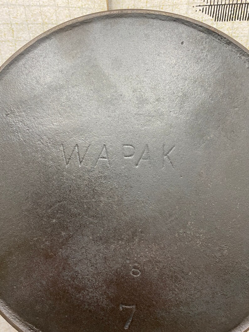 Very Early WAPAK 7 Cast Iron Skillet W/ Heat Ring and Makers Etsy
