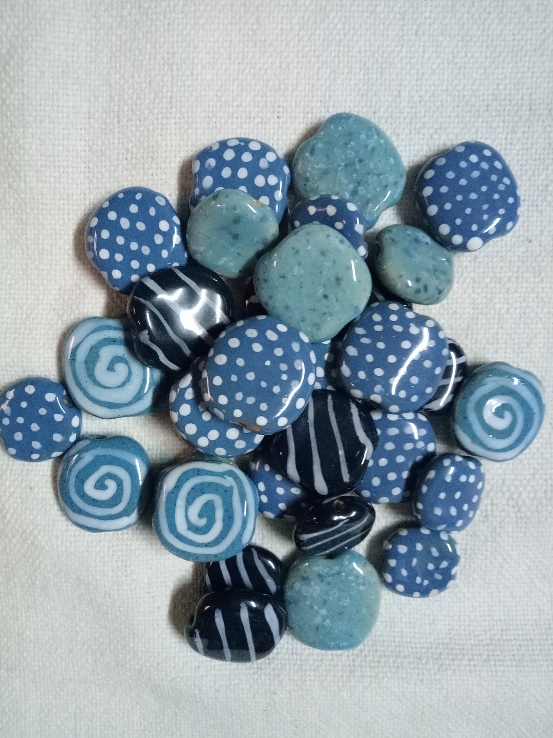 Kazuri Beads 20 Pieces Pack , African Beads, Beads, Ceramic Beads, Bead