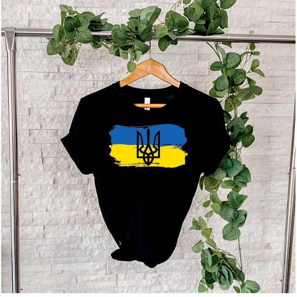 I Stand With Ukraine T-Shirt, Support Ukraine Tees, We Stand With Ukraine, Proceeds Going to Ukraine, Ukraine Flag Shirt, Ukraine Strong