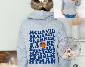 Sweat-shirt des Oilers d'Edmonton, éliminatoires du hockey, sweat à capuche des Oilers, chemises des éliminatoires de la Coupe Stanley, t-shirt fan de hockey, sweat à capuche de hockey, texte groovy personnalisé