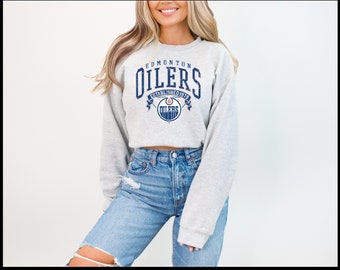 Edmonton Oilers Sweatshirt, Playoff Hockey, Oilers Hoodie, Stanley Cup Playoff Shirts, Hockey Fan Tee, Hockey Hoodie, Vintage Sweater