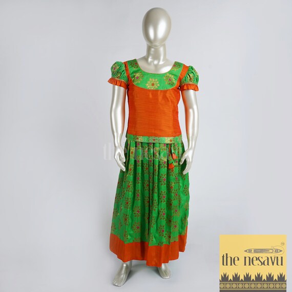 brocade pattu pavadai