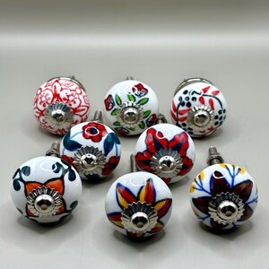 Tiradores y pomos de cerámica para armarios de cocina – tiradores para cajones y armarios – pomos decorativos para muebles – envío desde Francia – juego de 8