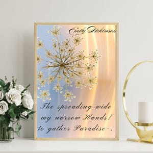 Small illustration with quote by Emily Dickinson, digital download, gift for all occasions