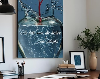 Jane Austen gift Print, Literary Wall Art (Digital Download)