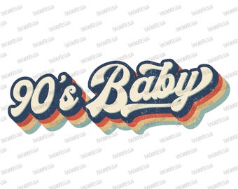 Retro babysublimatie uit de jaren 90, png, hippieontwerp (digitale download)