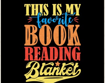 Book Reading Blanket PNG, Sublimation Design (Digital Download)