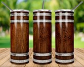Whiskey Beer Keg 20oz Skinny Tapered And Straight Tumbler Sublimation, Waterslide Digital Design Full Tumbler Wrap Png Digital Download