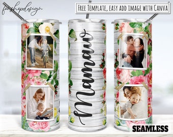 Mamaw fotolijst 20oz skinny taps toelopende en rechte tuimelaar sublimatie, waterglijbaan digitaal ontwerp volledige tuimelaar wrap png download